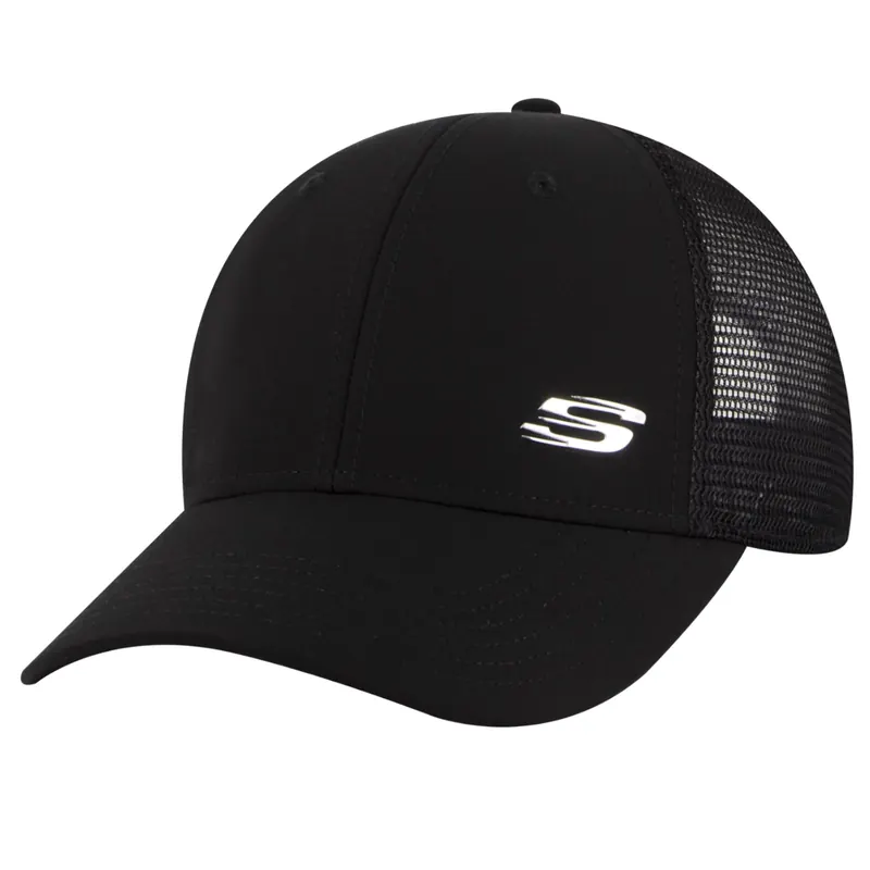 Skechers Sport S Metal Hat Cap SKBB5025-BLK, Unisex, Czarne, czapki z daszkiem, poliester, rozmiar: One size