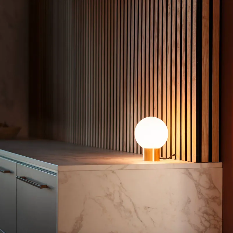 Lampa stołowa SLV Tiny Sun, brąz, szkło, G9, wysokość 15,7 cm