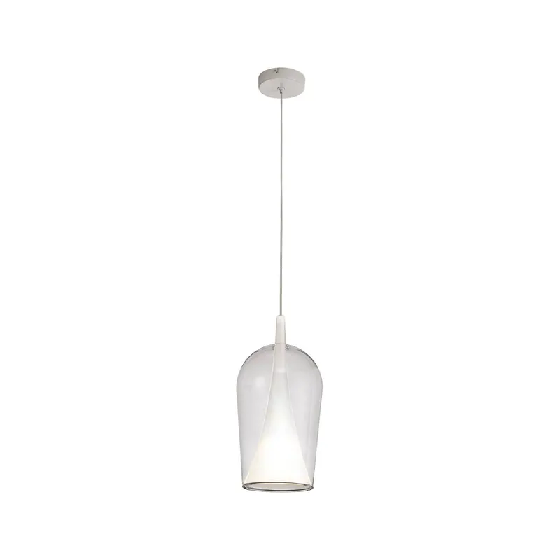 Lampa wisząca Elsa, 1-punktowa, Ø 17 cm, szkło, przezroczysty