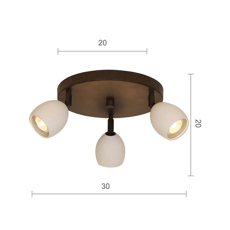 Menzel Provence lampa sufitowa 3-pkt. okrągła