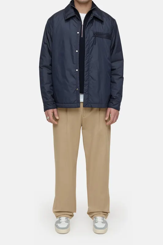 Closed Wadded Overshirt Dark Night Maat: S | Lichte Jassen Outlet | Heren | Blauw