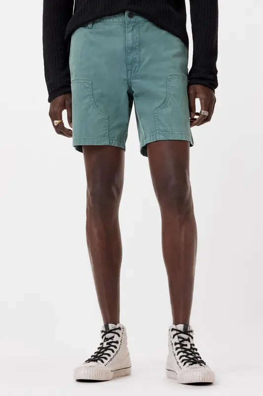 John Varvatos Jayden Double Knee Shorts Fog Maat: W32 | Korte Broeken Outlet | Heren | Groen