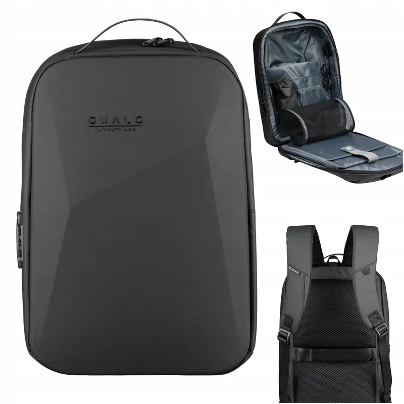 Batoh na notebook veľký 15,6 palcov, priestranný, mestský, na lietadlo, batožinu, čierny