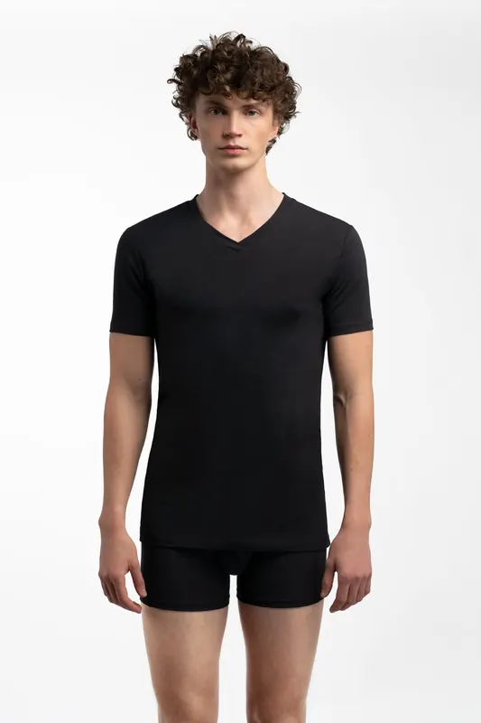 A-DAM Undertee Valerio Black Maat: S | Sokken Outlet | Heren | Zwart