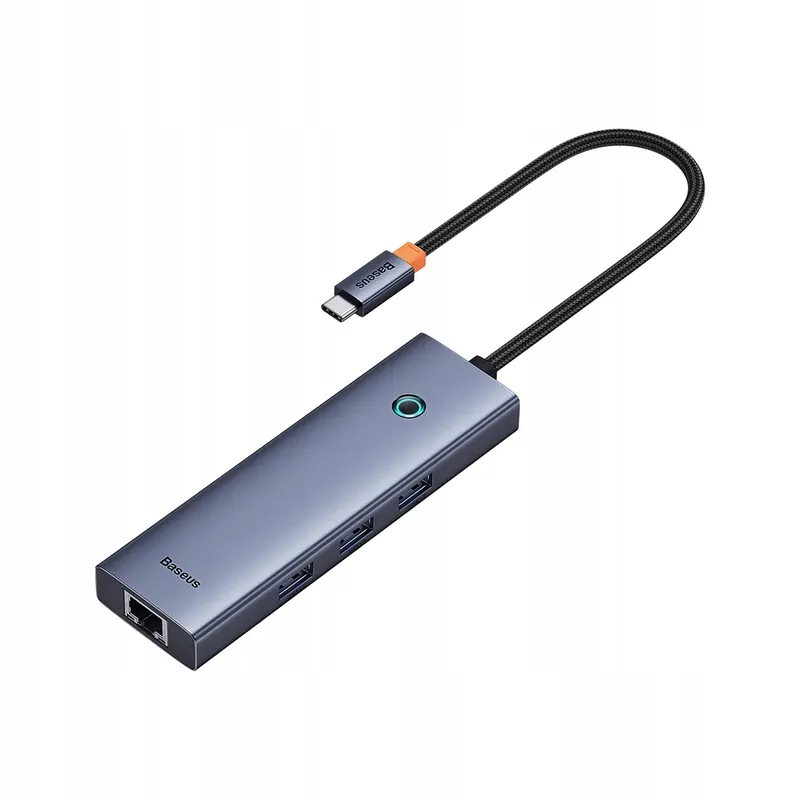 Hub Usb Baseus UltraJoy Series 5w1 Usb-c Hdmi 4K 4x Usb-a 3.0 szary