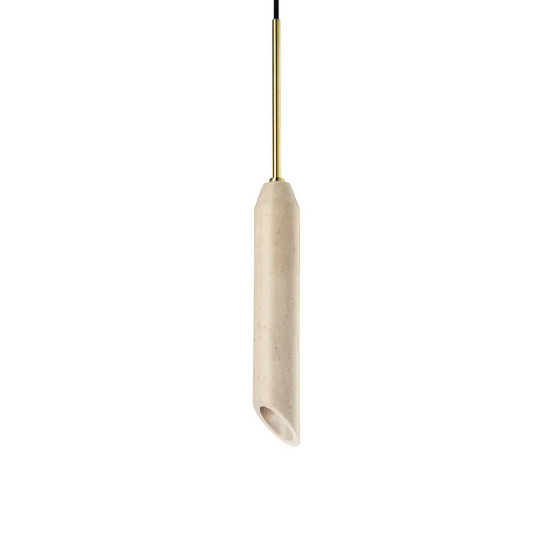 Lampa wisząca Marble Art, kolor piaskowy, marmur, wysokość 30 cm