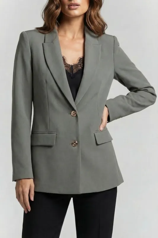 GUESS Marciano By  Becky Straight Blazer Stone Olive Maat: 40 | Blazers Outlet | Dames | Groen