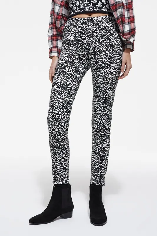 The Kooples Jean Slim Punk Leopard Black Maat: 26 | Slim Jeans Outlet | Dames | Zwart