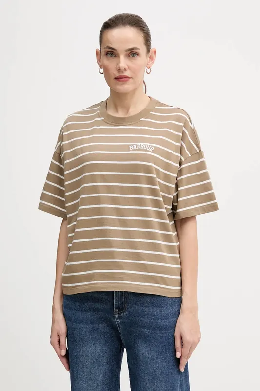 Barbour t-shirt bawełniany FAYE