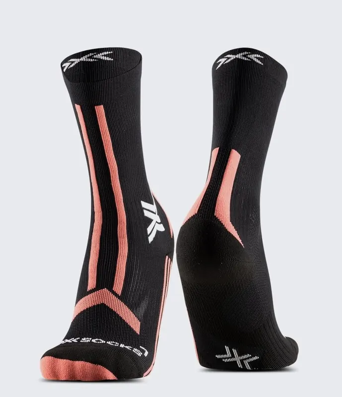 Skarpety damskie X-Socks TRAILRUN DISCOVER CREW X BLACK/DUSTY ROSE (39/40)