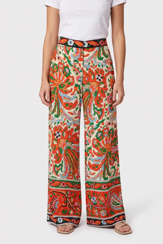 BA&SH Wide Trousers Ecru Maat: XS | Wijde Broeken Outlet | Dames | Ecru
