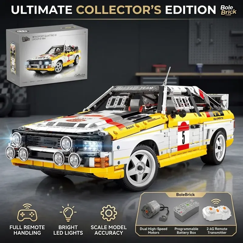 3887 ELEMENTÓW Techniczny MOC 1:8 Wyścigowy Sportowy Retro Samochód Rajdowy Klocki Konstrukcyjne Klasyczny Model Sportowego Auta Zabawki DIY dla Dzieci Dorosłych Chłopców Prezent