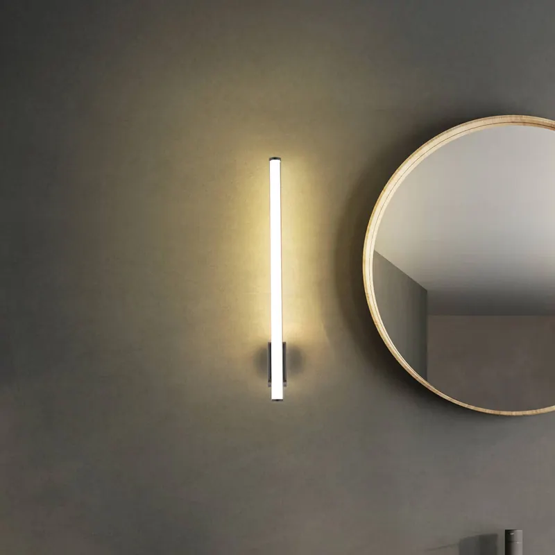 Kinkiet LED VINA UP M, chromowany, wysokość 60 cm, IP44 CCT