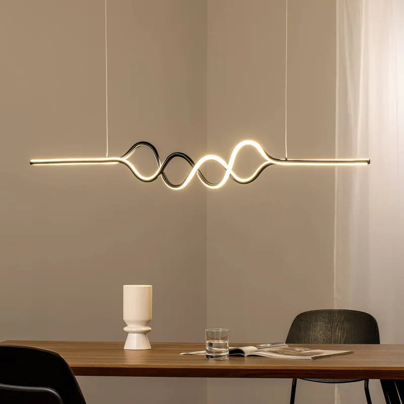 Żyrandol LED Ancona, metal, złoty/czarny, 4000 K