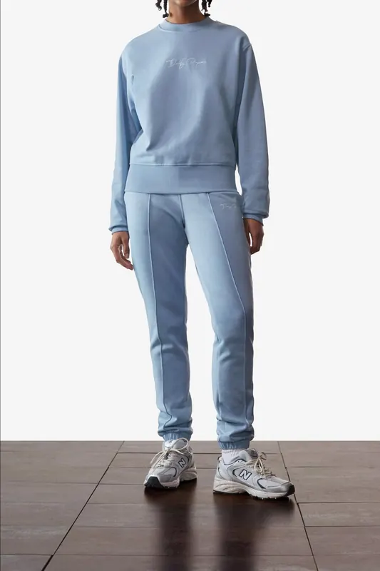 Daily Paper Ety Script Jog Rainwashed Blue Maat: S | Joggingbroeken Outlet | Dames | Blauw