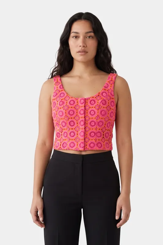 Moschino Top Pink Maat: 36 | Mouwloze Tops Outlet | Dames | Roze