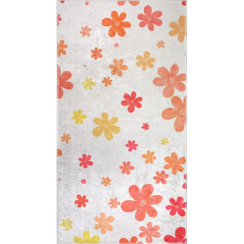 Pomarańczowo-kremowy dywan dziecięcy odpowiedni do prania 60x100 cm Fall Flowers – Vitaus