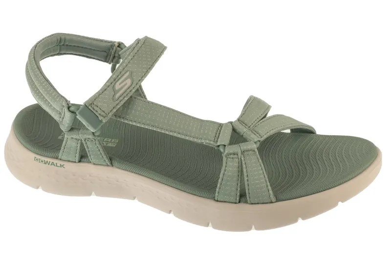 Skechers Go Walk Flex Sandal - Sublime 141451-SAGE, Damskie, Zielone, sandały, tkanina, rozmiar: 38