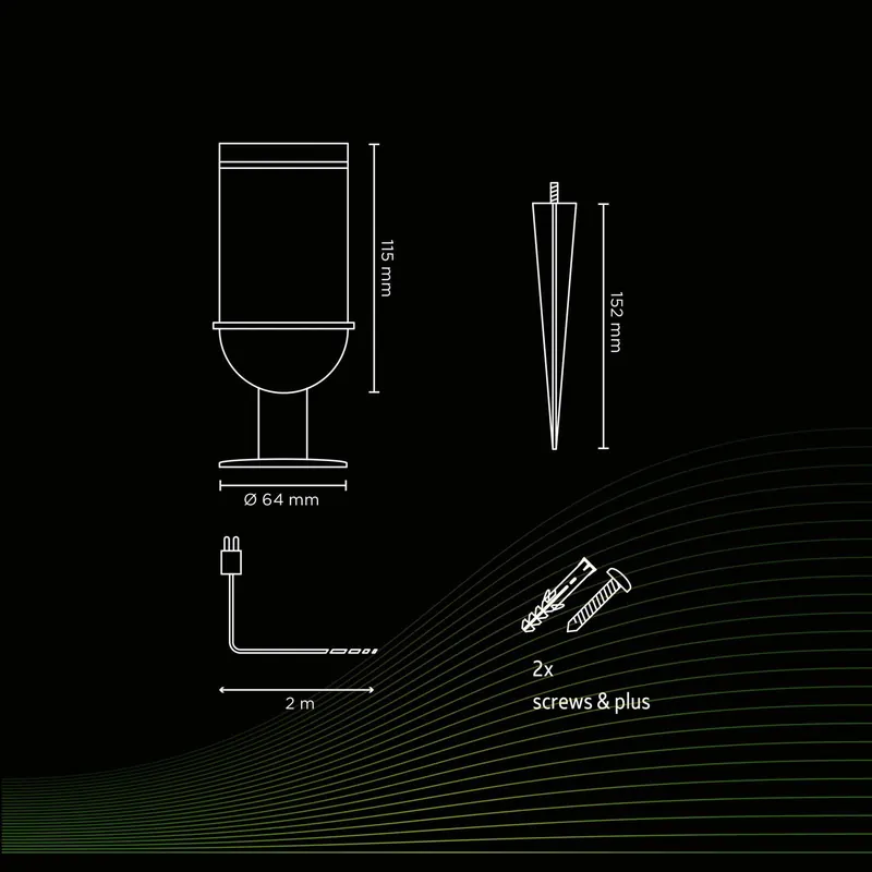 Reflektor ogrodowy Calex Smart Outdoor Gardenspot, CCT, RGB