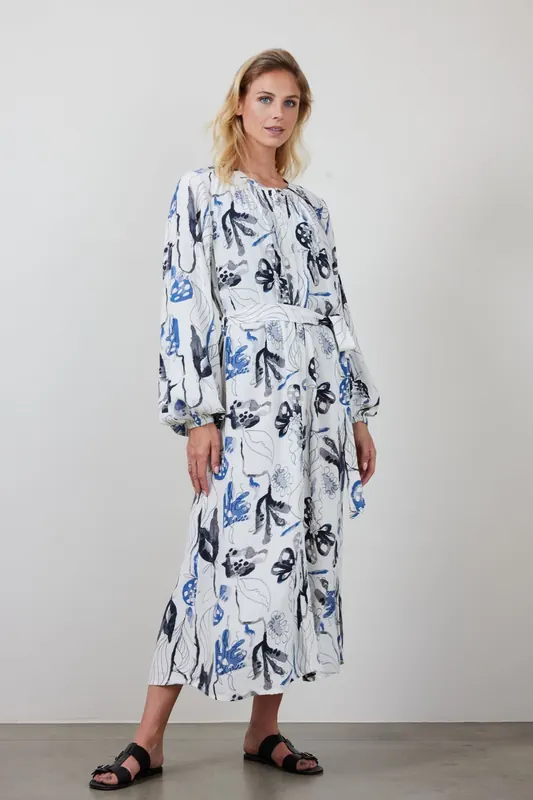 DIDI Dress Divine Offwhite Ambiance Print Maat: 36 | Maxi Jurken Outlet | Dames | Wit