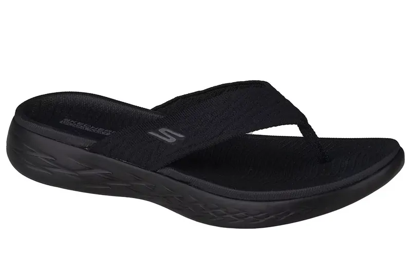 Skechers On The Go 600 Sunny 140037-BBK, Damskie, Czarne, japonki, tkanina, rozmiar: 36