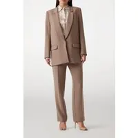 GUESS Ella Single Breast B Buff Taupe Maat: 40 | Blazers Outlet | Dames | Taupe