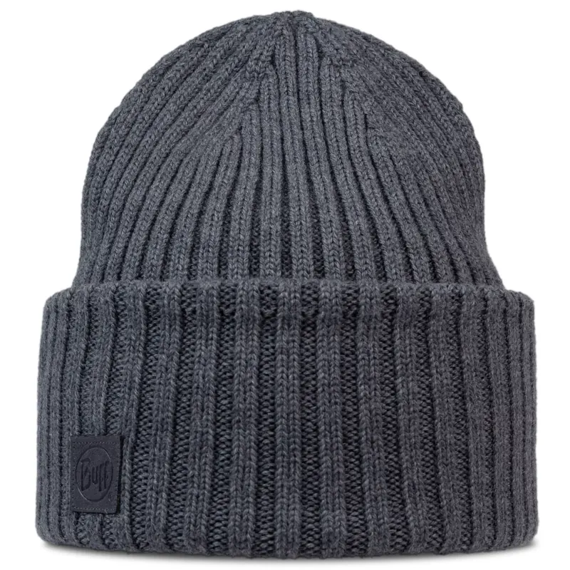 Buff Knitted Erviny Beanie 13668193010, Unisex, Szare, czapki, Merino, rozmiar: One size