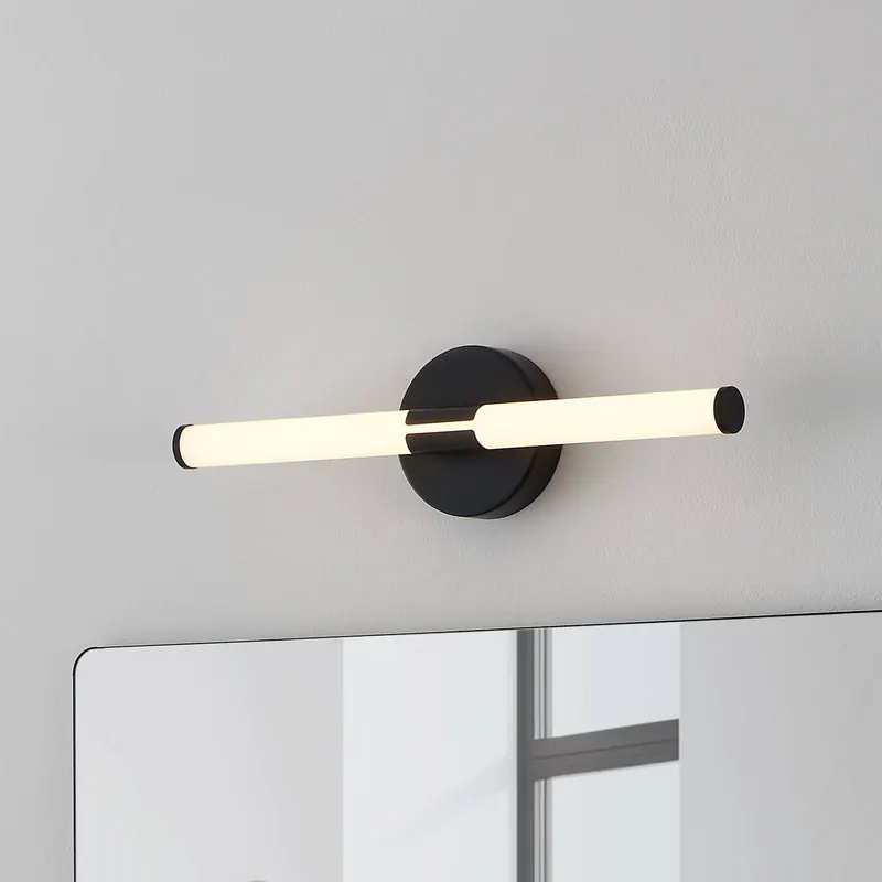 Kinkiet LED Ramola, czarny, szerokość 45 cm, IP44, CCT