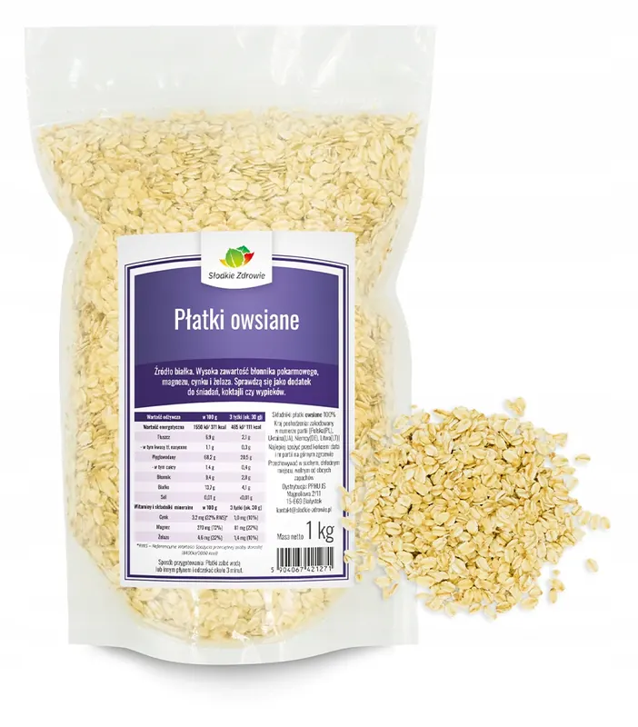 Płatki Owsiane naturalne świeże 1kg Polskie