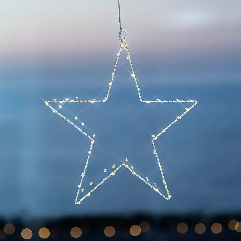 Świąteczna gwiazda deko LED LIVA STAR, biała