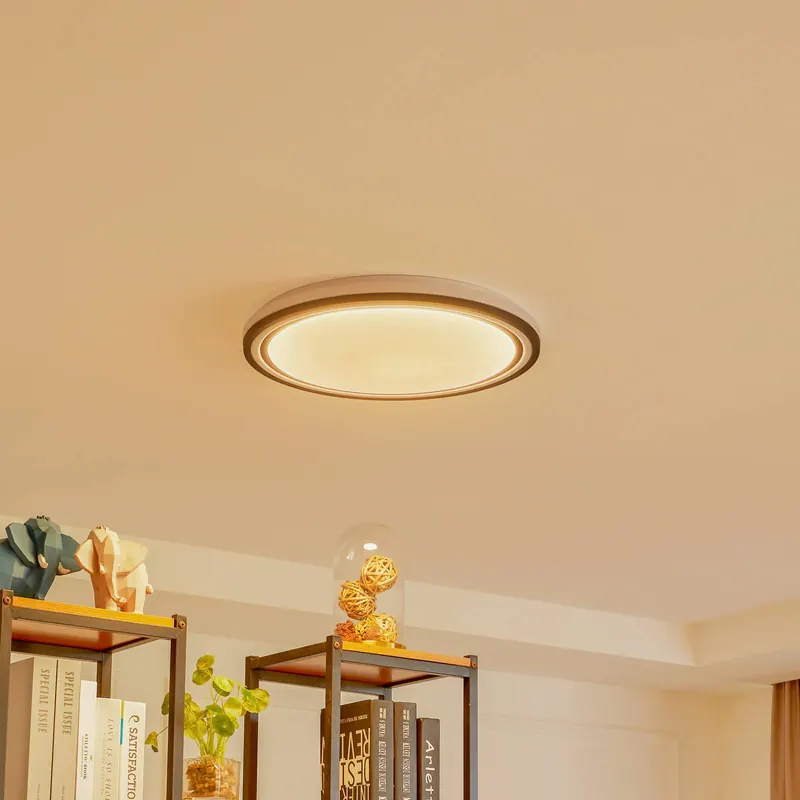Lampa sufitowa LED Lindby Smart Arvada, RGBIC, wysokość 7 cm, Tuya