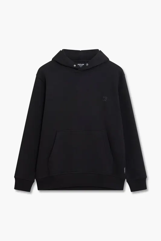 French Connection Fcuk Block Snap O/head Black/black Maat: M | Hoodies Outlet | Dames | Zwart