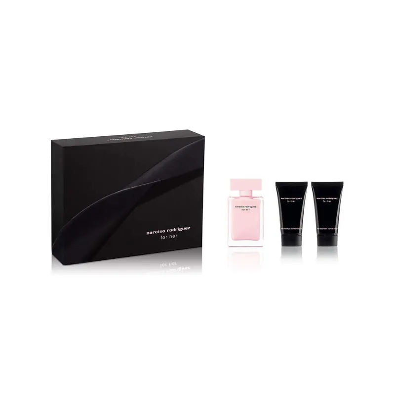 Narciso Rodriguez Narciso Rodriguez dla niej ZESTAW EDP 50 ml + żel pod prysznic 50 ml + balsam do ciała 50 ml