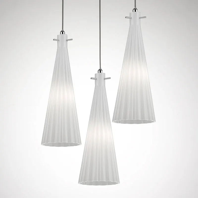 Lampa wisząca Costa Rica, 3-punktowa, biała