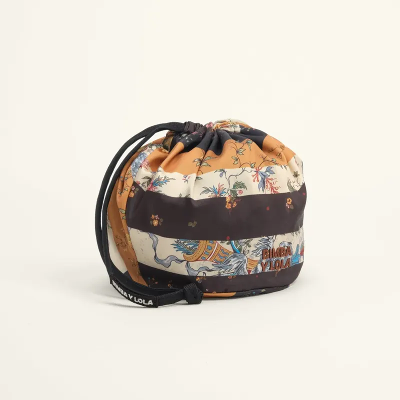 Torebka pouch chusta Romantic patchwork ochra