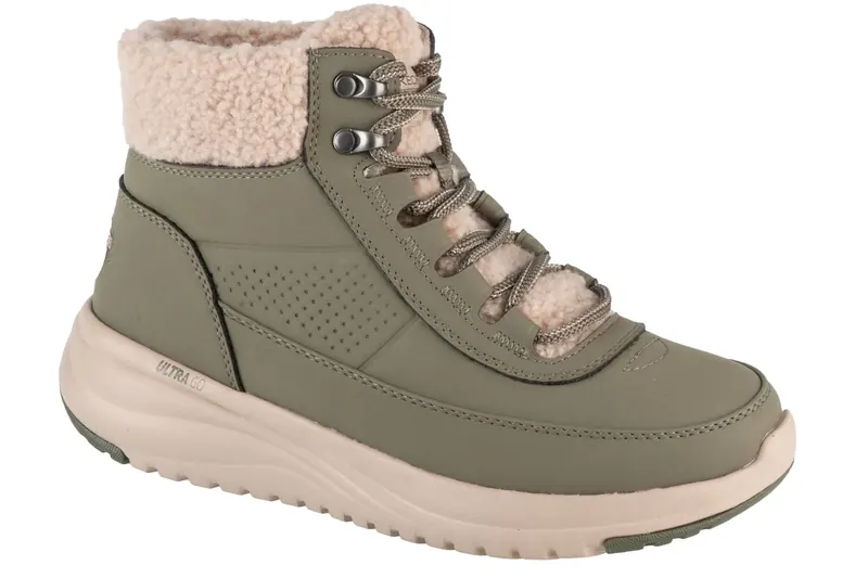 Skechers On-The-Go Stellar - Alpine Adventure 144756-OLV, Damskie, Zielone, buty zimowe, syntetyk, rozmiar: 41