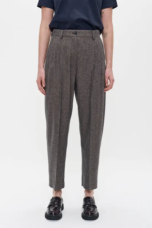ZENGGI Flannel Dakota Pants Midnight Blue Maat: M | Pantalons Outlet | Dames | Bruin