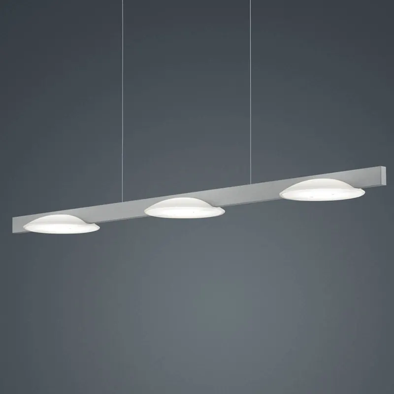 Helestra Pole lampa wisząca LED 3-pkt. niklowa