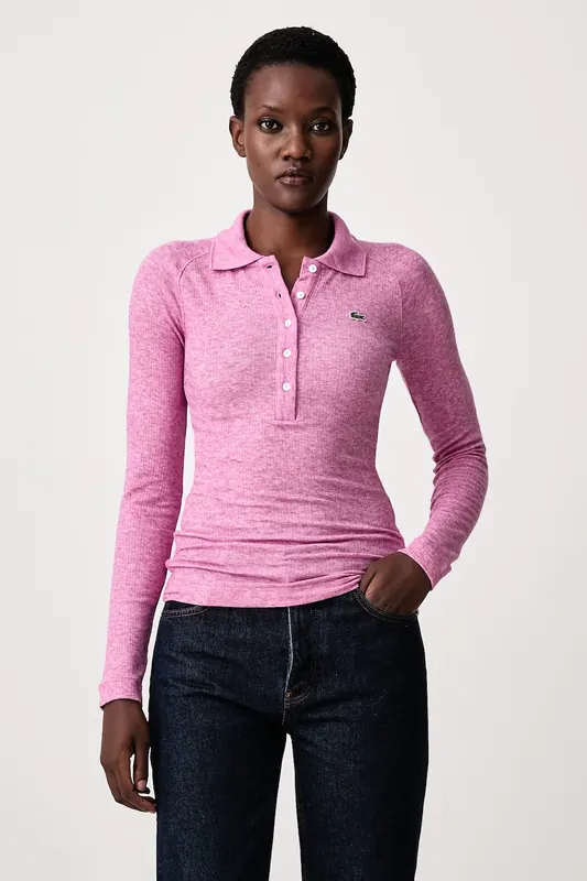 Lacoste  longsleeve z dodatkiem wełny damski