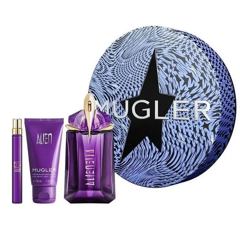 Thierry mugler Zestaw Thierry Mugler: Alien Eau De Parfum dla kobiet 60 ml + Alien Eau De Parfum dla kobiet 10 ml + Alien nawilżający balsam do ciała