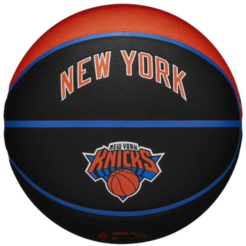 Wilson NBA Team City Collector New York Knicks Ball WZ4016420ID, Unisex, Czarne, piłki do koszykówki, Skóra kompozytowa, rozmiar: 7