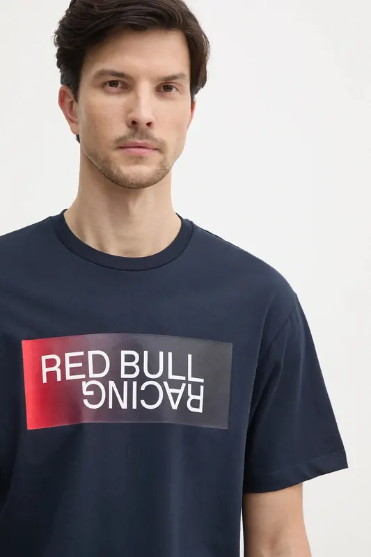 Red Bull Racing x Pepe Jeans t-shirt bawełniany OMBRE LOGO TEE