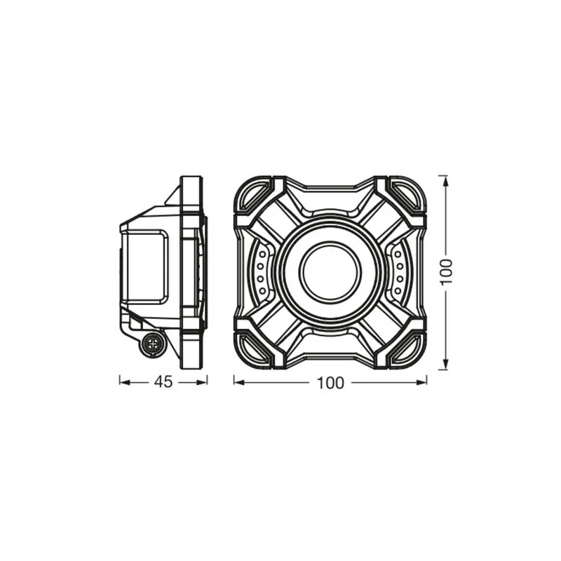 Lampa robocza LED OSRAM VALUE BATTERY, czarna IP54 10 W