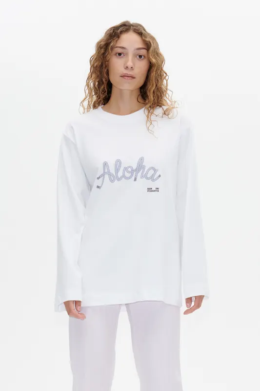 Baum und Pferdgarten Jeevana Top Aloha Blue Maat: S | Tops Outlet | Dames | Wit