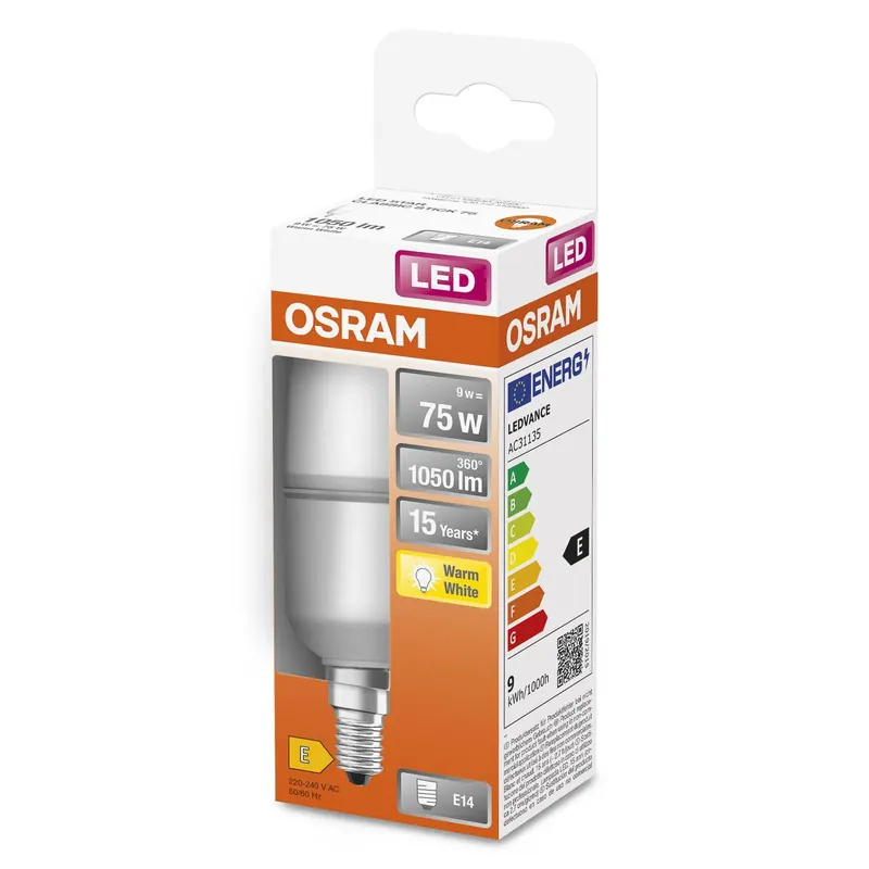 Żarówka LED OSRAM Star Stick E14 9,5W ciepła biel