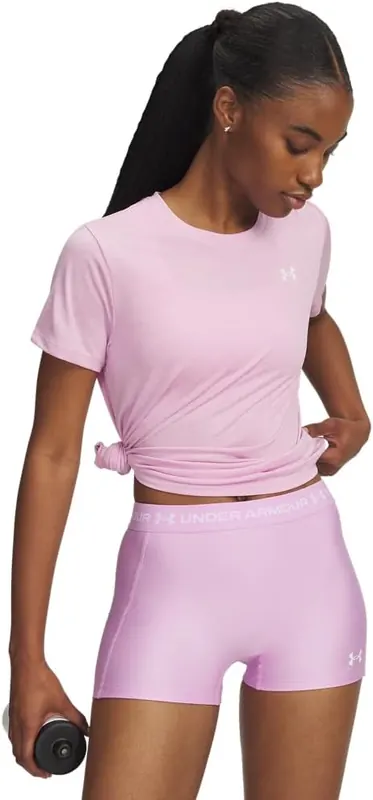 UNDER ARMOUR Damska koszulka treningowa Tech SSC- Twist - jasnoróżowa (M)