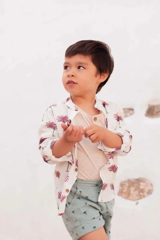 Louise Misha Shirt Amod White Tropical Maat: 4Y | Overhemden Outlet | kids | Wit