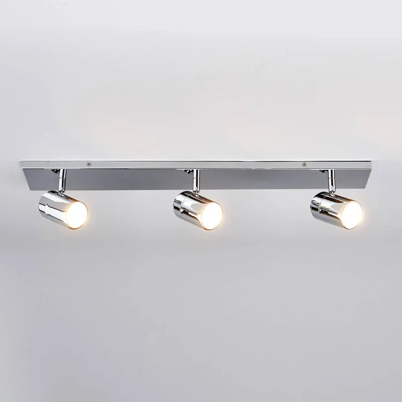Lindby łazienkowa lampa sufitowa Dejan, 65 cm, 3-punktowa, chrom, IP44