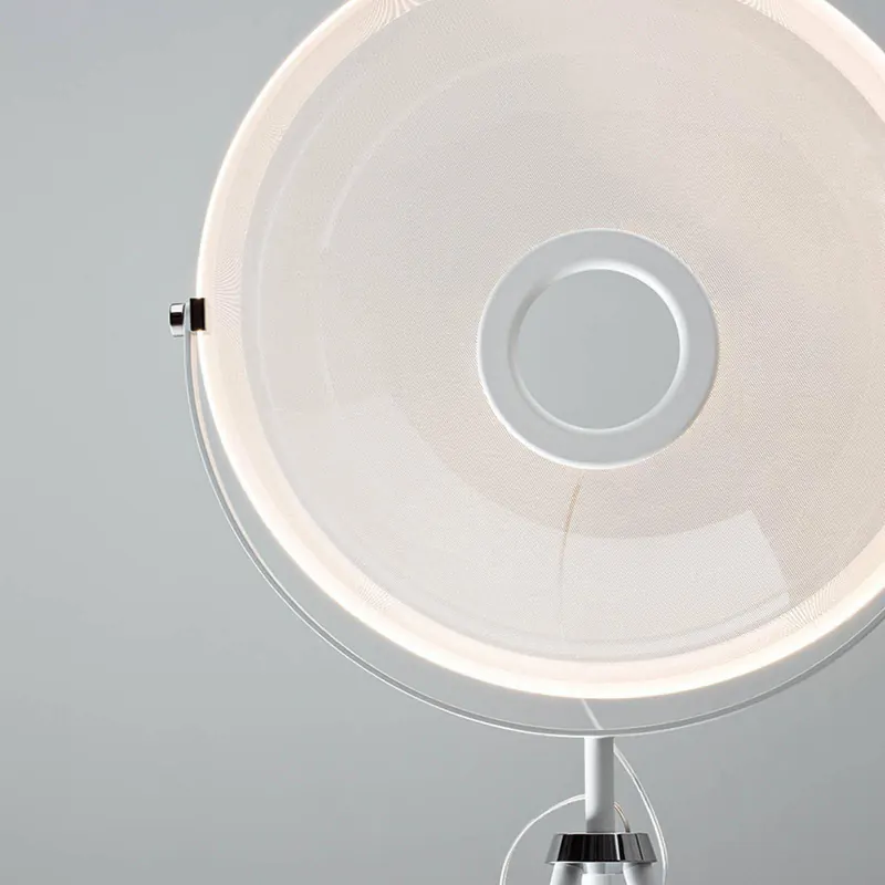 Lampa stojąca LED Stilnovo Demi Moon, biała, wysokość 196 cm