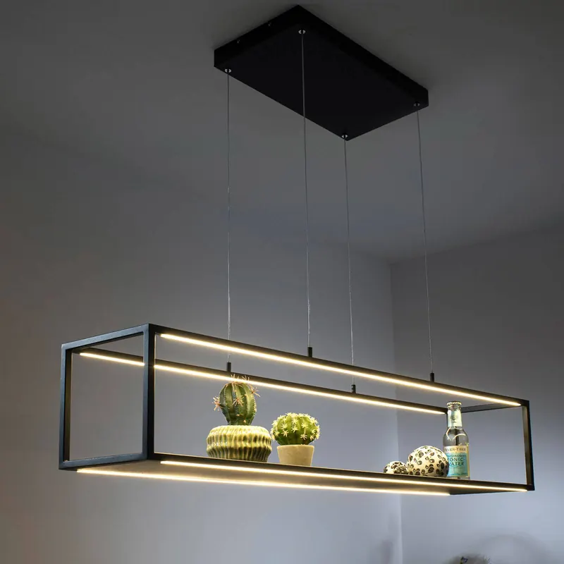 Żyrandol LED Paul Neuhaus Conni, czarna, 105 cm